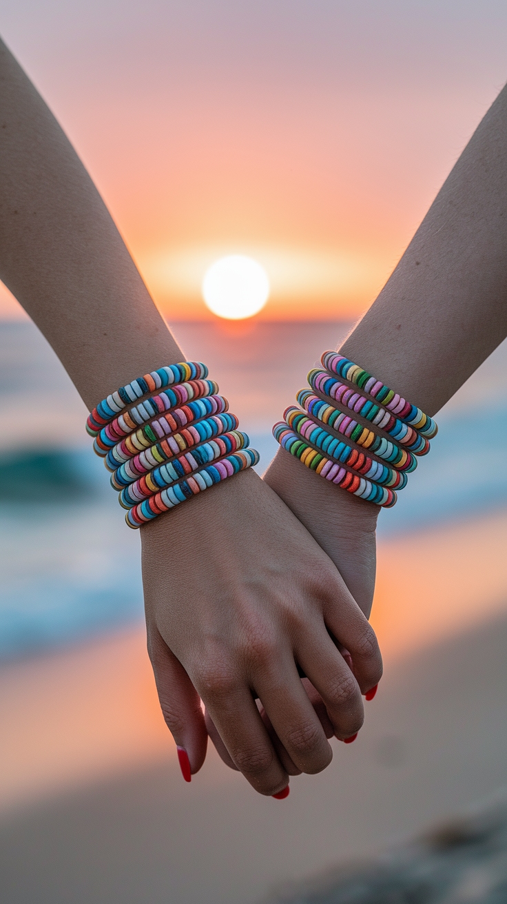 Cute Matching Clay Bead Bracelets for Couples to Make Together outfit idea