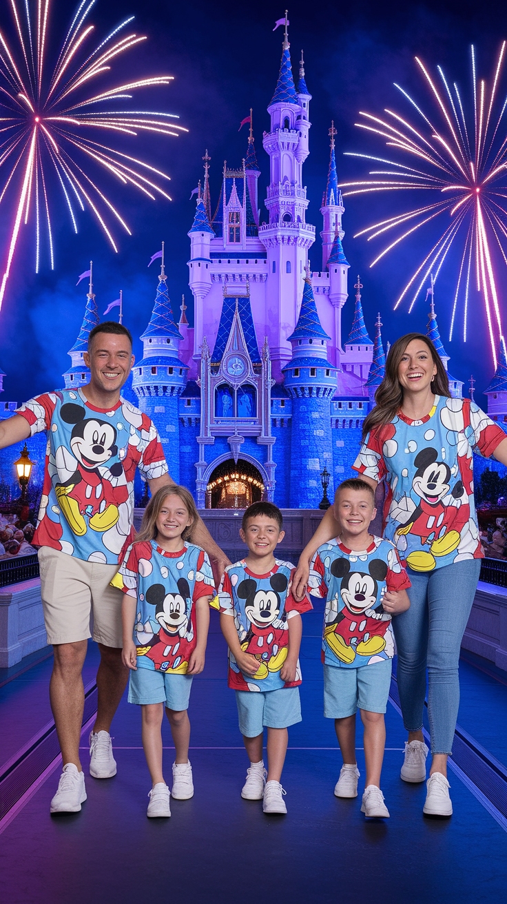 Adorable Matching Disney Shirts for Family Trips outfit idea
