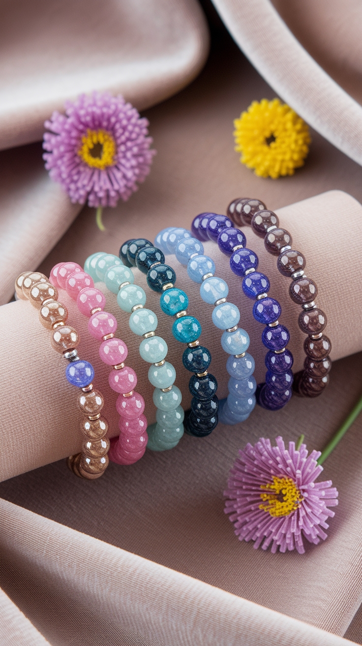 Stylish Matching Glass Bead Bracelets to Celebrate Friendship outfit idea