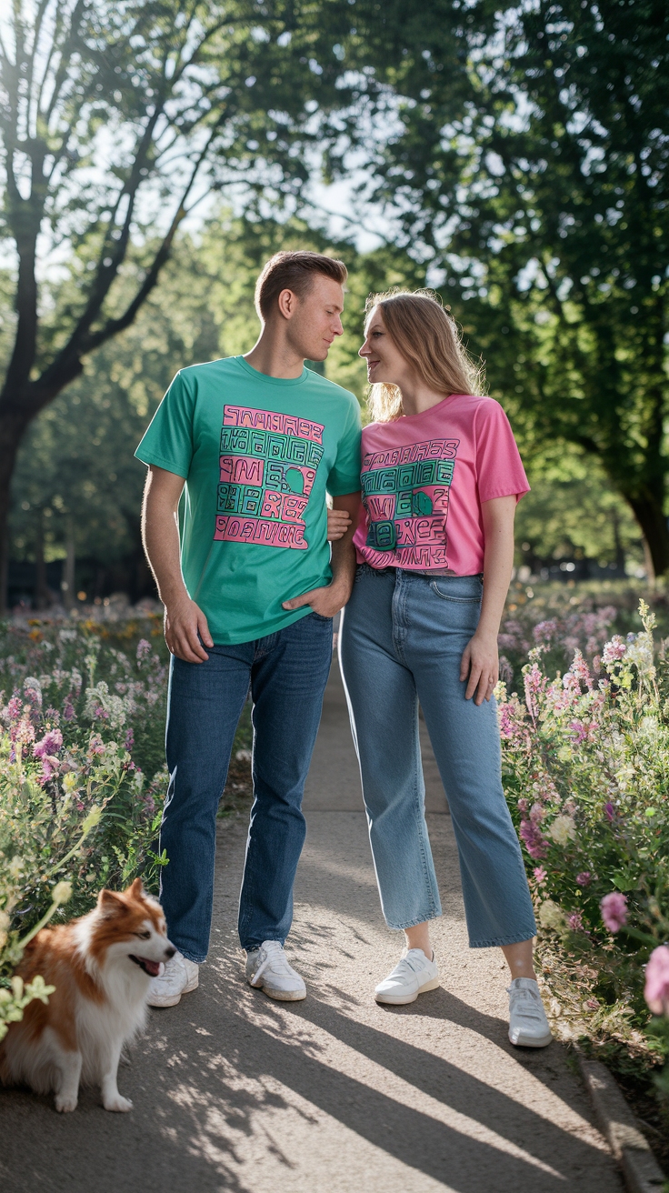 Cool Matching T Shirts for Group Outings outfit idea