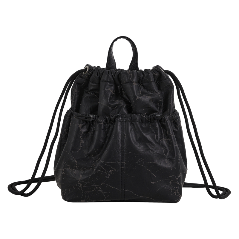 Max Wrinkled Drawstring Retro Backpack - Whiplash Explosive Design for Trendy 90s and Y2K Style