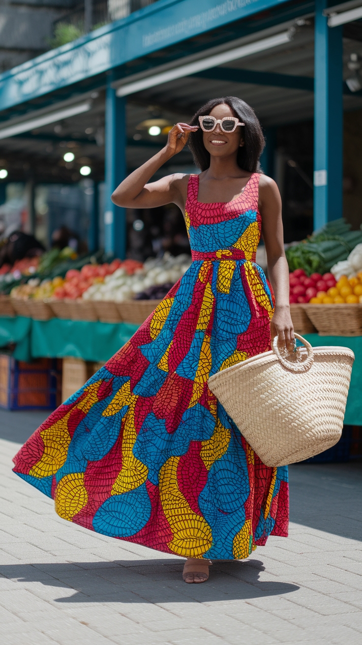 Explore the Latest Maxi Ankara Dresses for Summer Style outfit idea