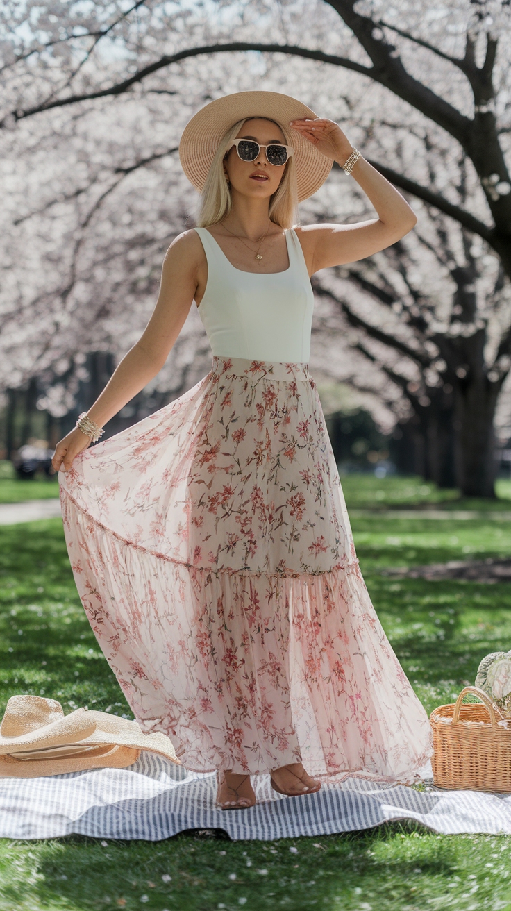 Maxi Skirt Styles for the Modern Fashionista outfit idea