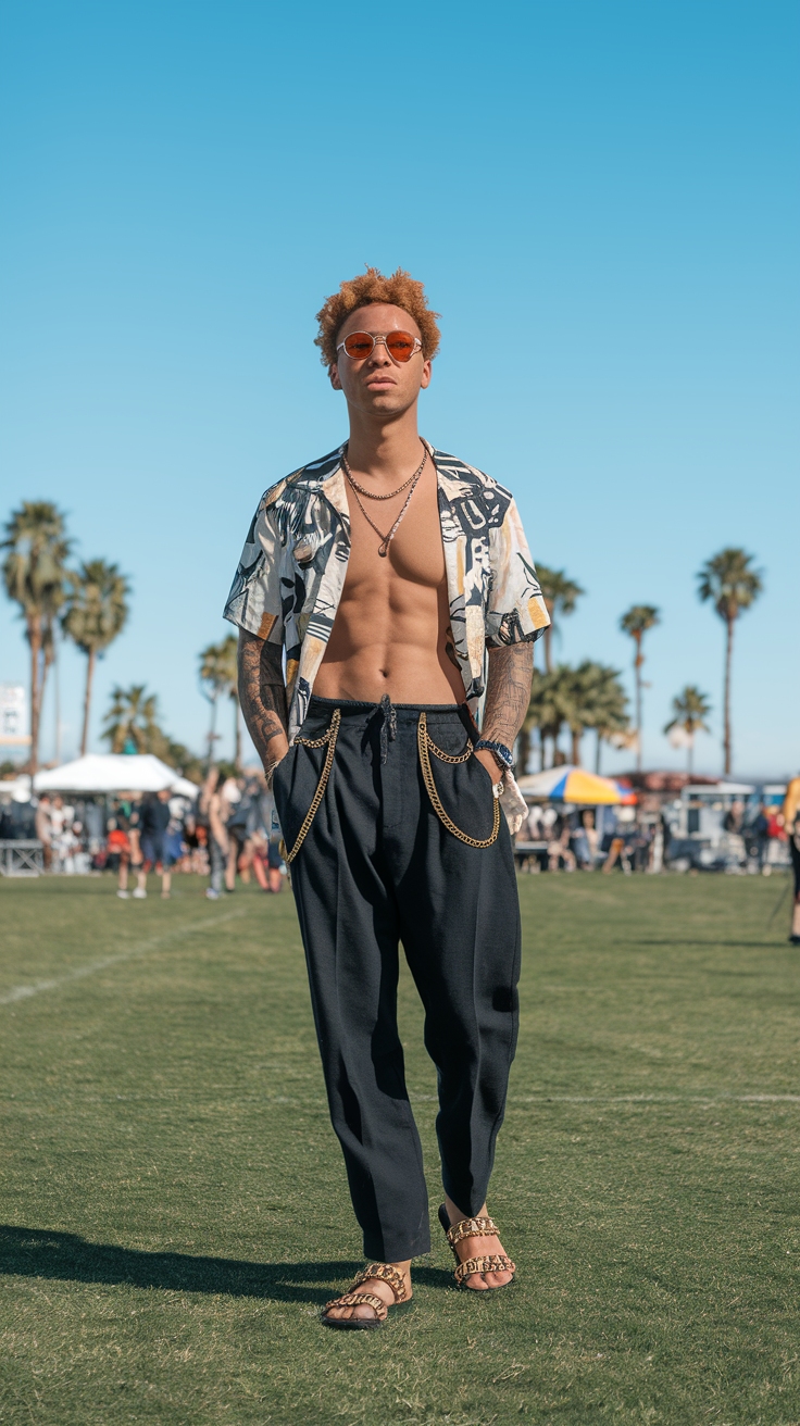Men Coachella Outfits Festival Style for Ultimate Coolness outfit idea
