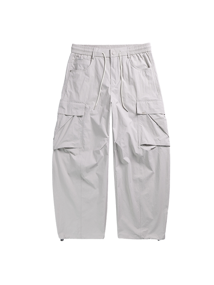 Men's Adjustable Cuff Cargo Pants - Two-Way Wear, Large Pockets, Elastic Waist, Casual Summer Trendy High Street Style Men's Adjustable Cuff Cargo Pants - Two-Way Wear, Large Pockets, Elastic Waist, Casual Summer Trendy High Street Style