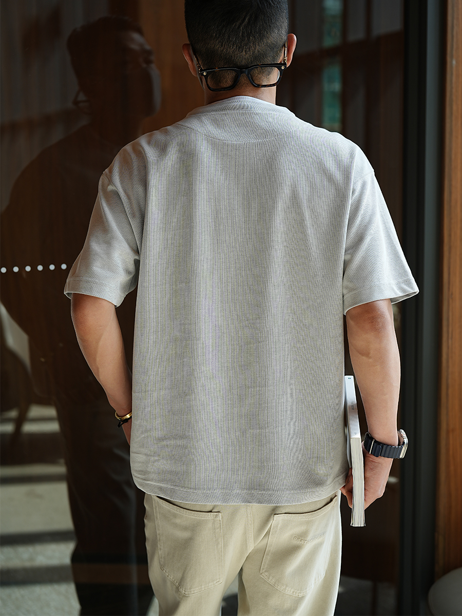 Men's American Retro Button-Up Henley Fake Two-Piece Short Sleeve T-Shirt - Trendy Summer Loose Fit Casual Top Men's American Retro Button-Up Henley Fake Two-Piece Short Sleeve T-Shirt - Trendy Summer Loose Fit Casual Top