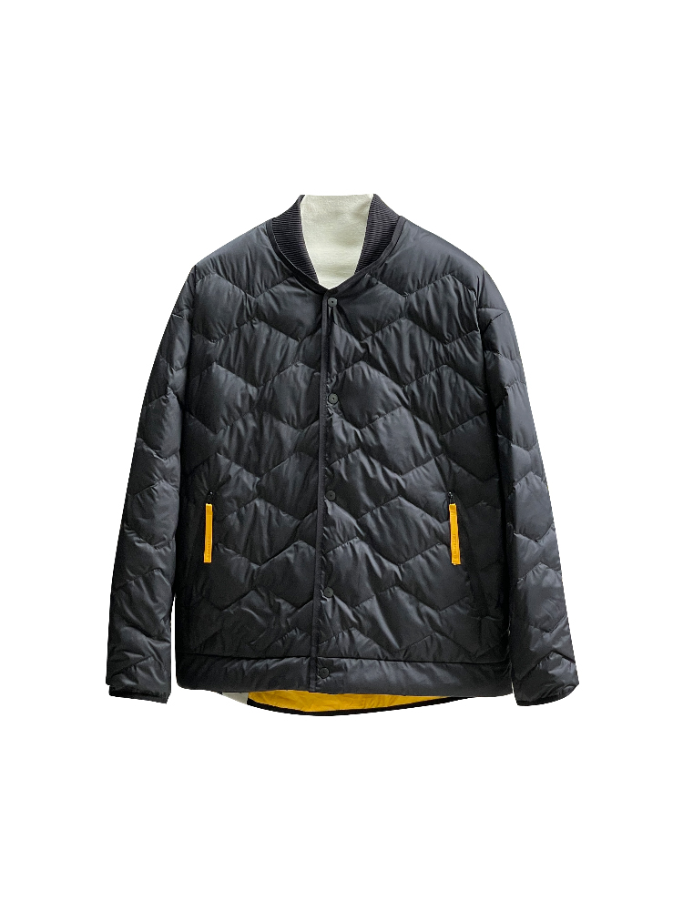 Men's American Retro Diamond-Patterned Pilot Baseball Collar Down Jacket, Trendy Winter Bestseller, Stylish White Duck Down Coat Men's American Retro Diamond-Patterned Pilot Baseball Collar Down Jacket, Trendy Winter Bestseller, Stylish White Duck Down Coat