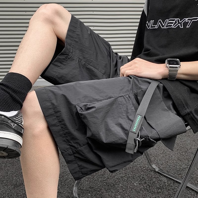 Men's American Style Multi-Pocket Cargo Shorts, Summer Trendy Loose Straight-Leg Sports Casual Five-Point Shorts Men's American Style Multi-Pocket Cargo Shorts, Summer Trendy Loose Straight-Leg Sports Casual Five-Point Shorts