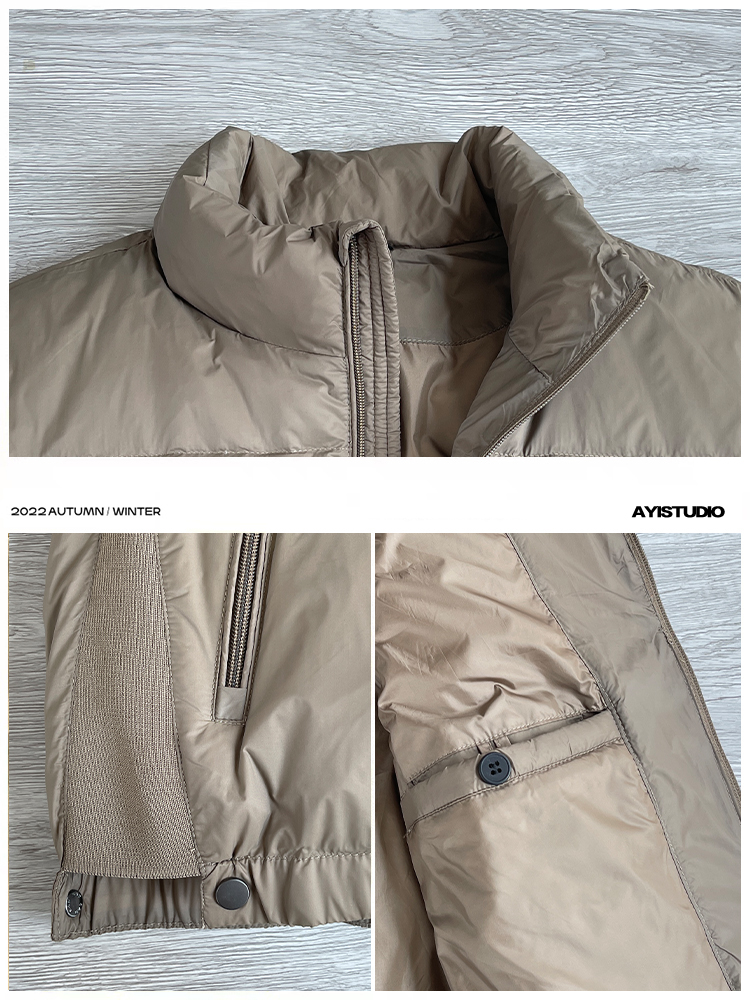 Men's American Style Solid Color Stand Collar Down Vest - Minimalist Casual Sleeveless Jacket for Autumn Winter Fashion Men's American Style Solid Color Stand Collar Down Vest - Minimalist Casual Sleeveless Jacket for Autumn Winter Fashion