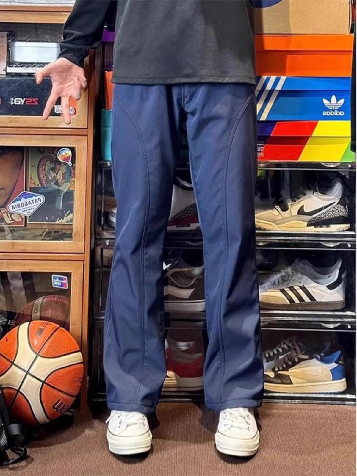 Men's American-Style Thin Waterproof Quick-Dry Cargo Pants, Diagonal Cut Casual Outdoor Straight-Leg Summer Trousers