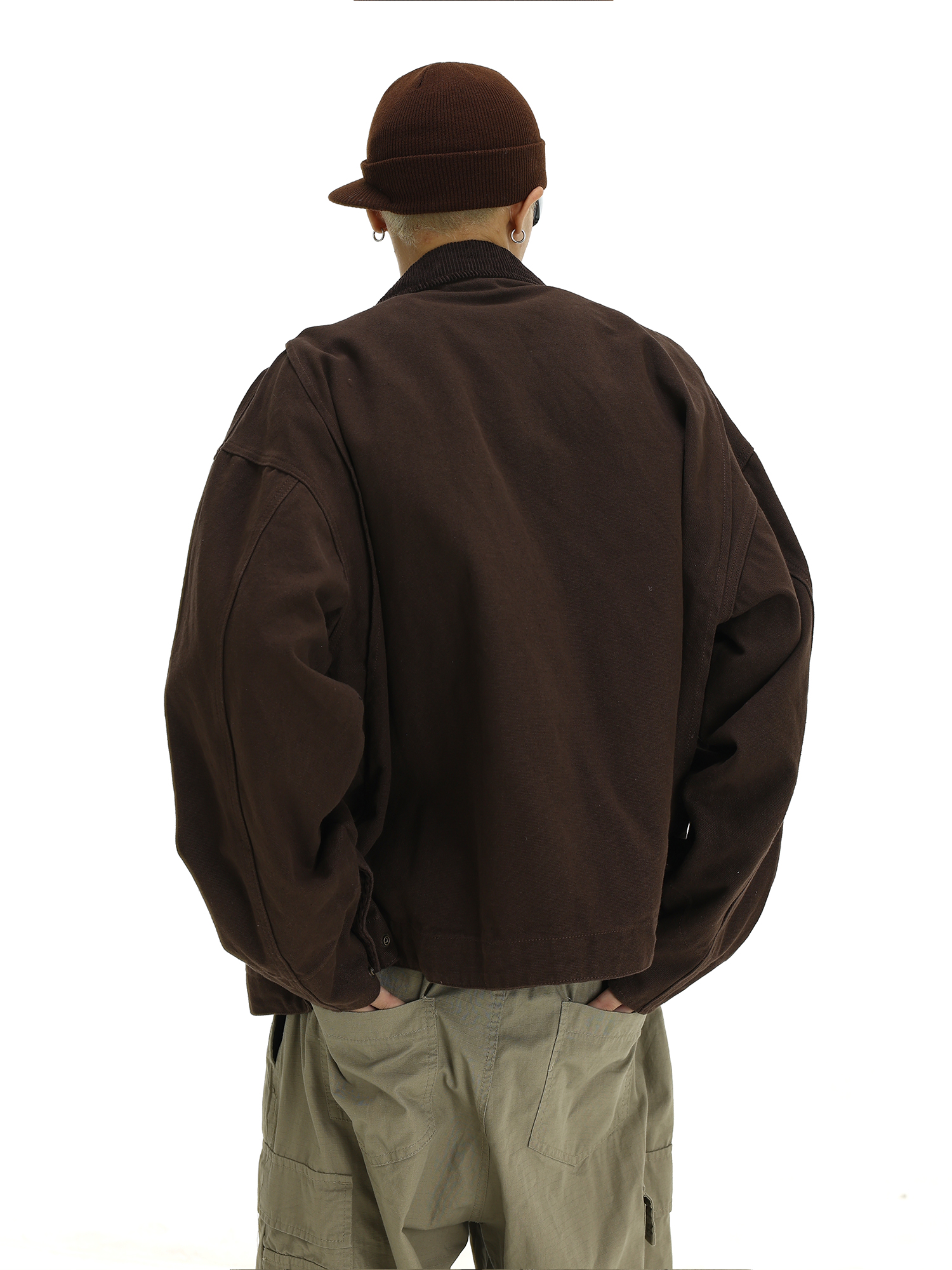 Men's American Vintage Detroit Heavyweight Washed Work Jacket - Stylish Loose Fit Versatile Outerwear for Autumn Fashion Men's American Vintage Detroit Heavyweight Washed Work Jacket - Stylish Loose Fit Versatile Outerwear for Autumn Fashion