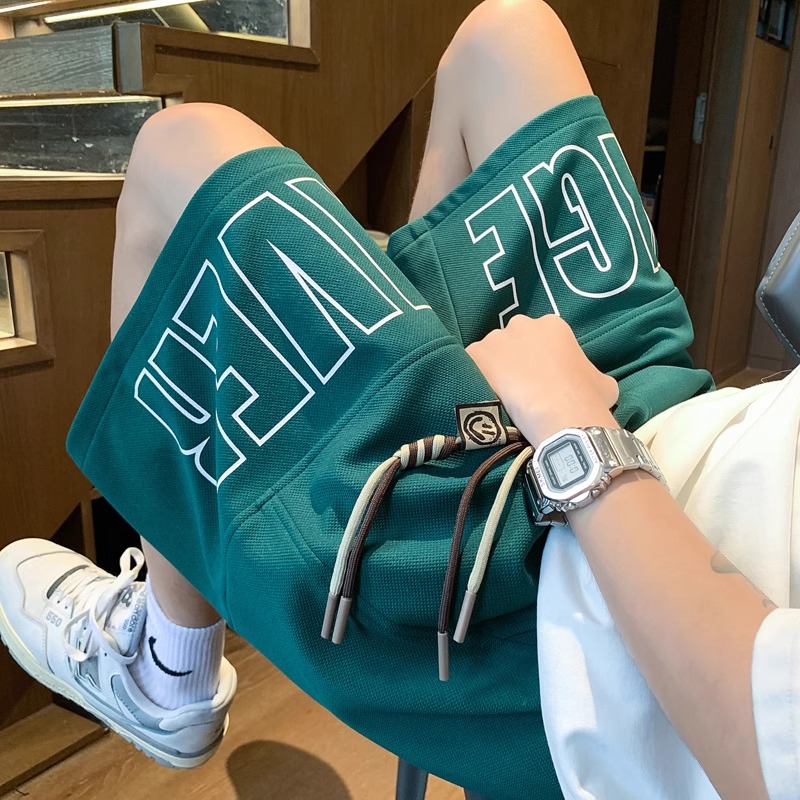 Men's Big Size Basketball Shorts - Summer Outdoor Five-Point Pants, Trendy Youth Style for 2025, Perfect for Sports and Casual Wear