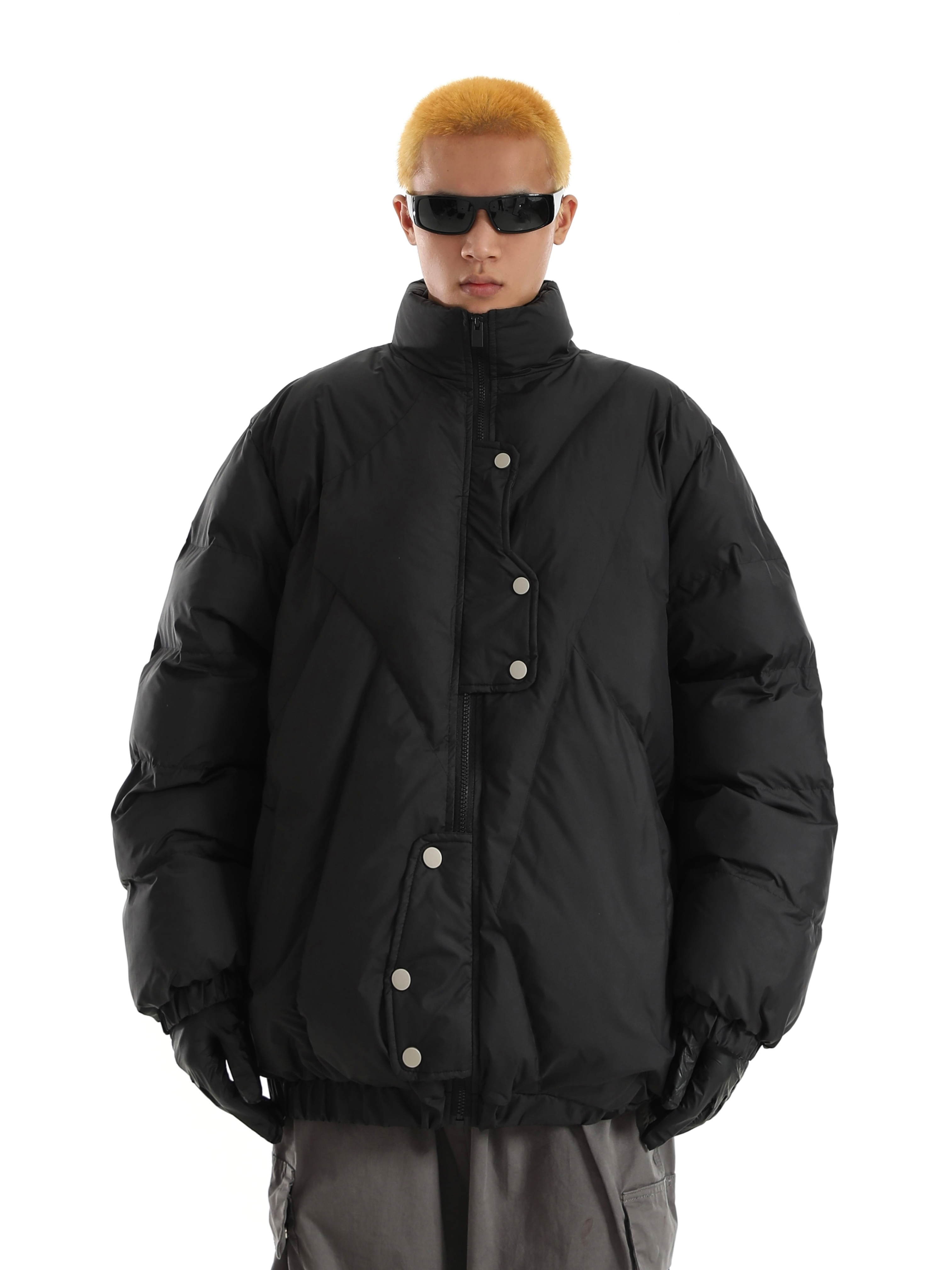 Men's Black Vintage-Inspired Loose Cotton Jacket - Versatile Retro Commuter Coat for Trendy Winter Style