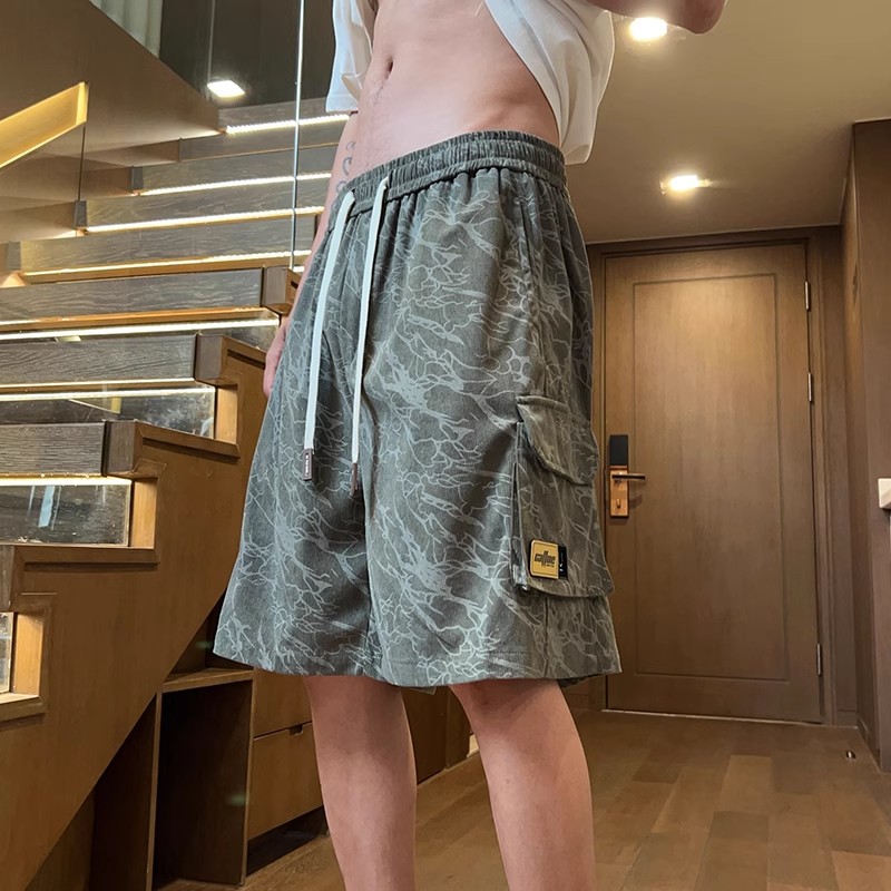 Men's Camouflage Sports Shorts - American Style Quick-Dry Straight-Leg Pants for Summer, Cool High School Casual Wear Men's Camouflage Sports Shorts - American Style Quick-Dry Straight-Leg Pants for Summer, Cool High School Casual Wear