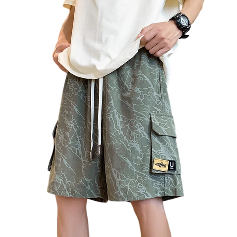 Men's Camouflage Sports Shorts - American Style Quick-Dry Straight-Leg Pants for Summer, Cool High School Casual Wear Men's Camouflage Sports Shorts - American Style Quick-Dry Straight-Leg Pants for Summer, Cool High School Casual Wear