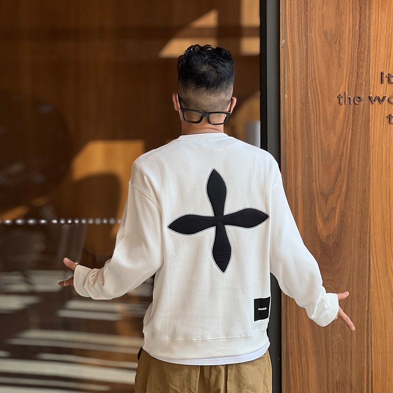 Men's Casual Round-Neck Sweatshirt, American Street Style Hip-Hop Pullover Hoodie for Spring and Autumn, Trendy Urban Wear Men's Casual Round-Neck Sweatshirt, American Street Style Hip-Hop Pullover Hoodie for Spring and Autumn, Trendy Urban Wear