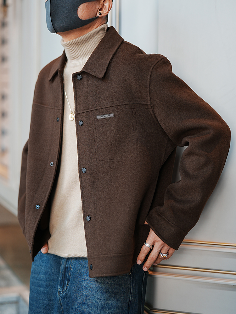 Men's Double-Sided Wool Overcoat - Stylish Winter Business Coat with Lapel - Warm High-End Feel for Commuting and Casual Wear Men's Double-Sided Wool Overcoat - Stylish Winter Business Coat with Lapel - Warm High-End Feel for Commuting and Casual Wear