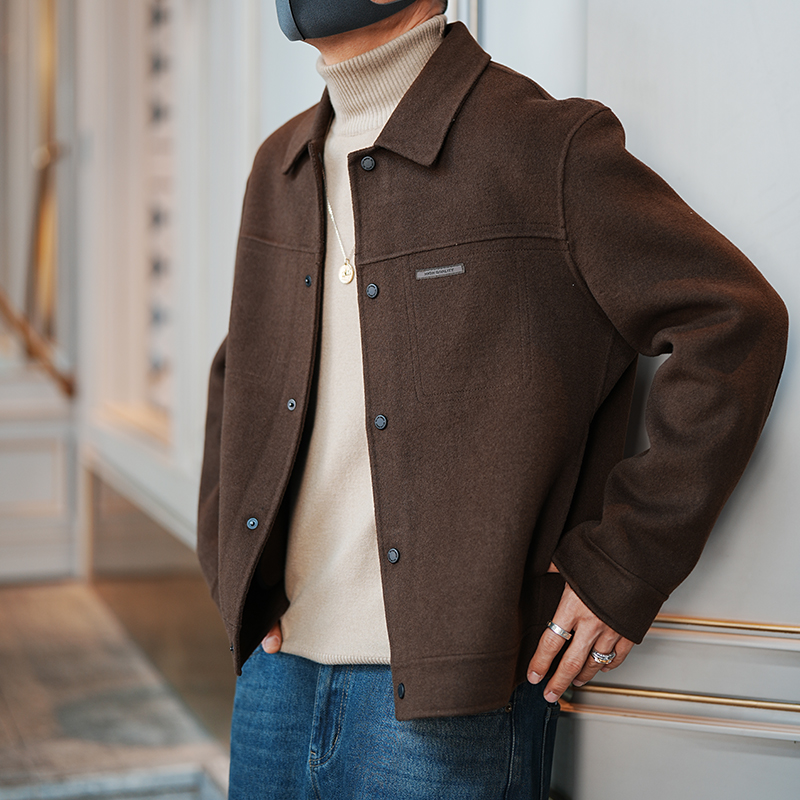 Men's Double-Sided Wool Overcoat - Stylish Winter Business Coat with Lapel - Warm High-End Feel for Commuting and Casual Wear Men's Double-Sided Wool Overcoat - Stylish Winter Business Coat with Lapel - Warm High-End Feel for Commuting and Casual Wear