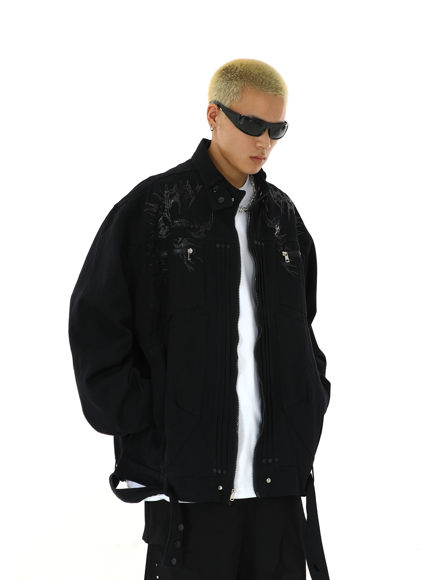 Men's Heavyweight American-Style Motorcycle Baseball Jacket - Casual Loose Fit Autumn Short Jacket for Couples Men's Heavyweight American-Style Motorcycle Baseball Jacket - Casual Loose Fit Autumn Short Jacket for Couples