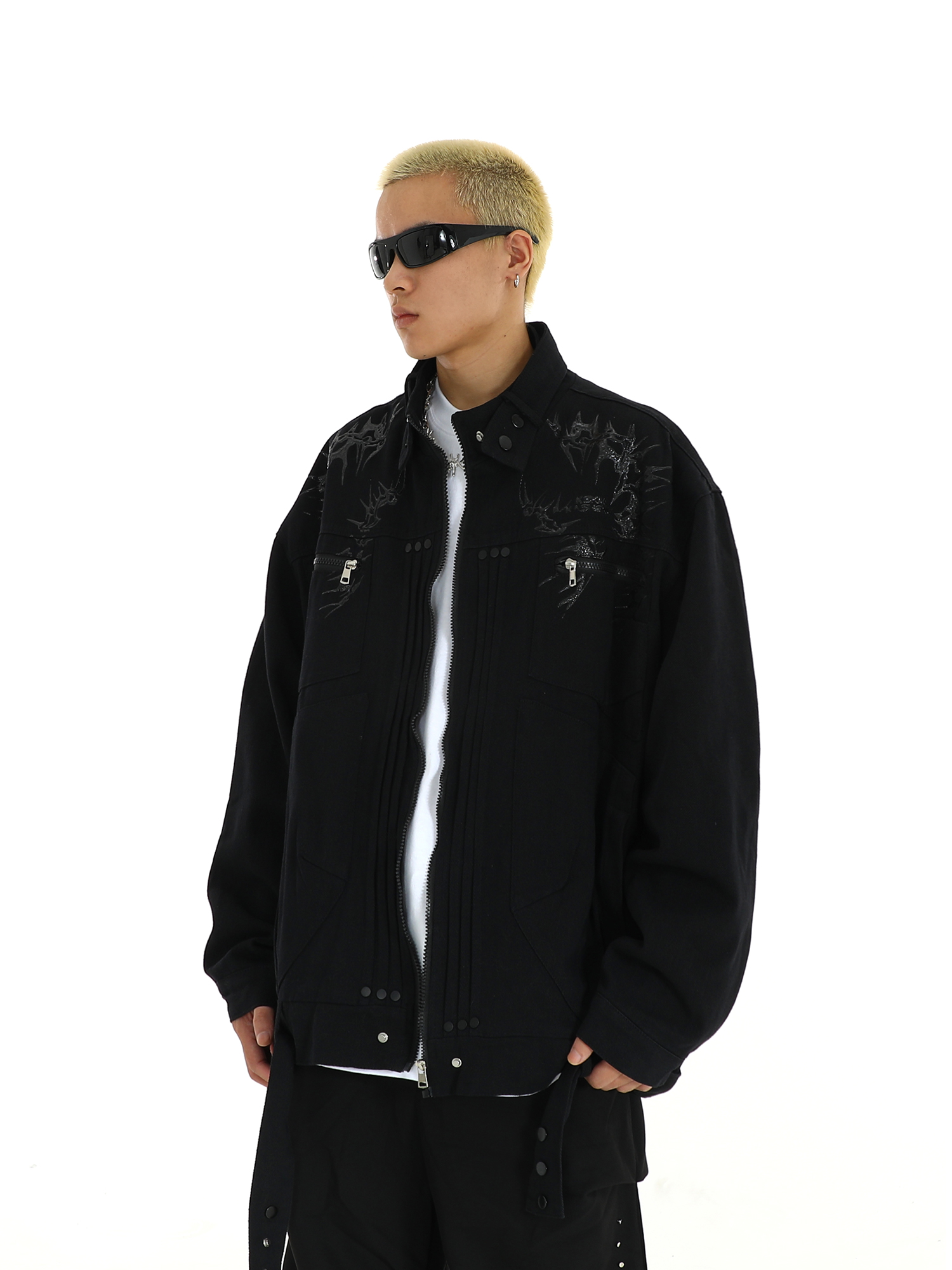 Men's Heavyweight American-Style Motorcycle Baseball Jacket - Casual Loose Fit Autumn Short Jacket for Couples Men's Heavyweight American-Style Motorcycle Baseball Jacket - Casual Loose Fit Autumn Short Jacket for Couples