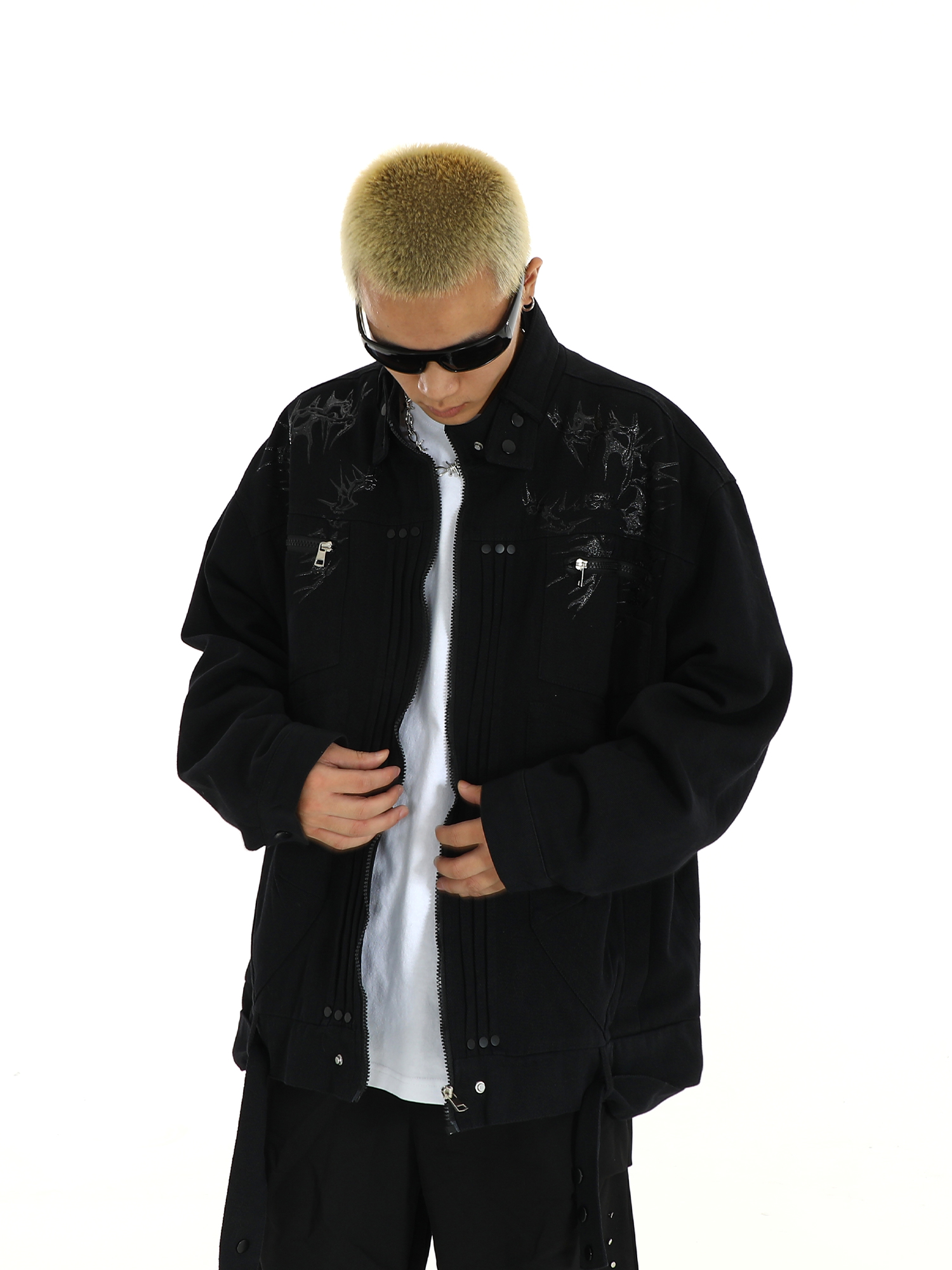 Men's Heavyweight American-Style Motorcycle Baseball Jacket - Casual Loose Fit Autumn Short Jacket for Couples Men's Heavyweight American-Style Motorcycle Baseball Jacket - Casual Loose Fit Autumn Short Jacket for Couples