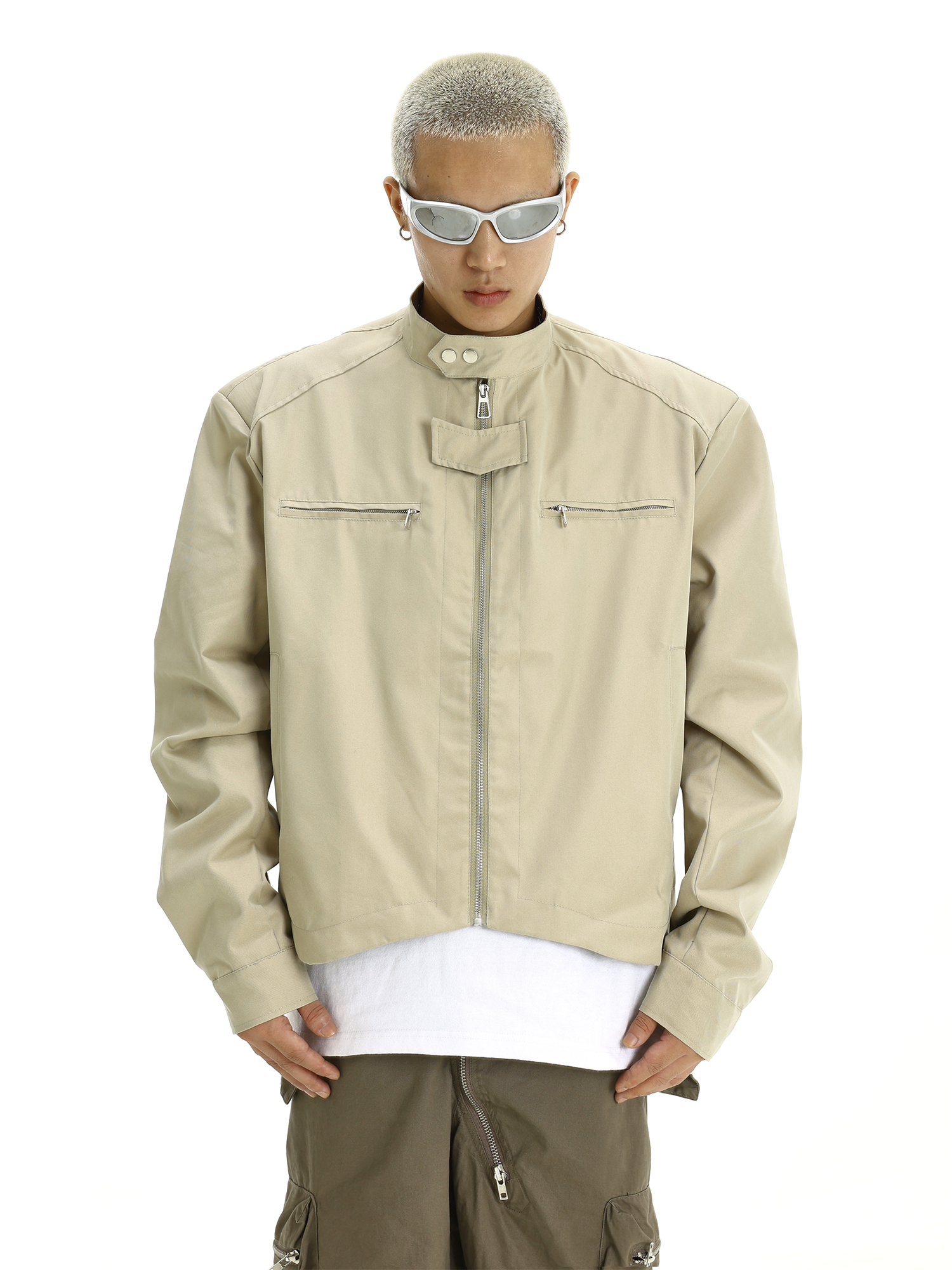 Men's High-End Shoulder Pad Short Motorcycle Jacket - Stylish American Streetwear, Loose Casual Coat for Autumn & Winter