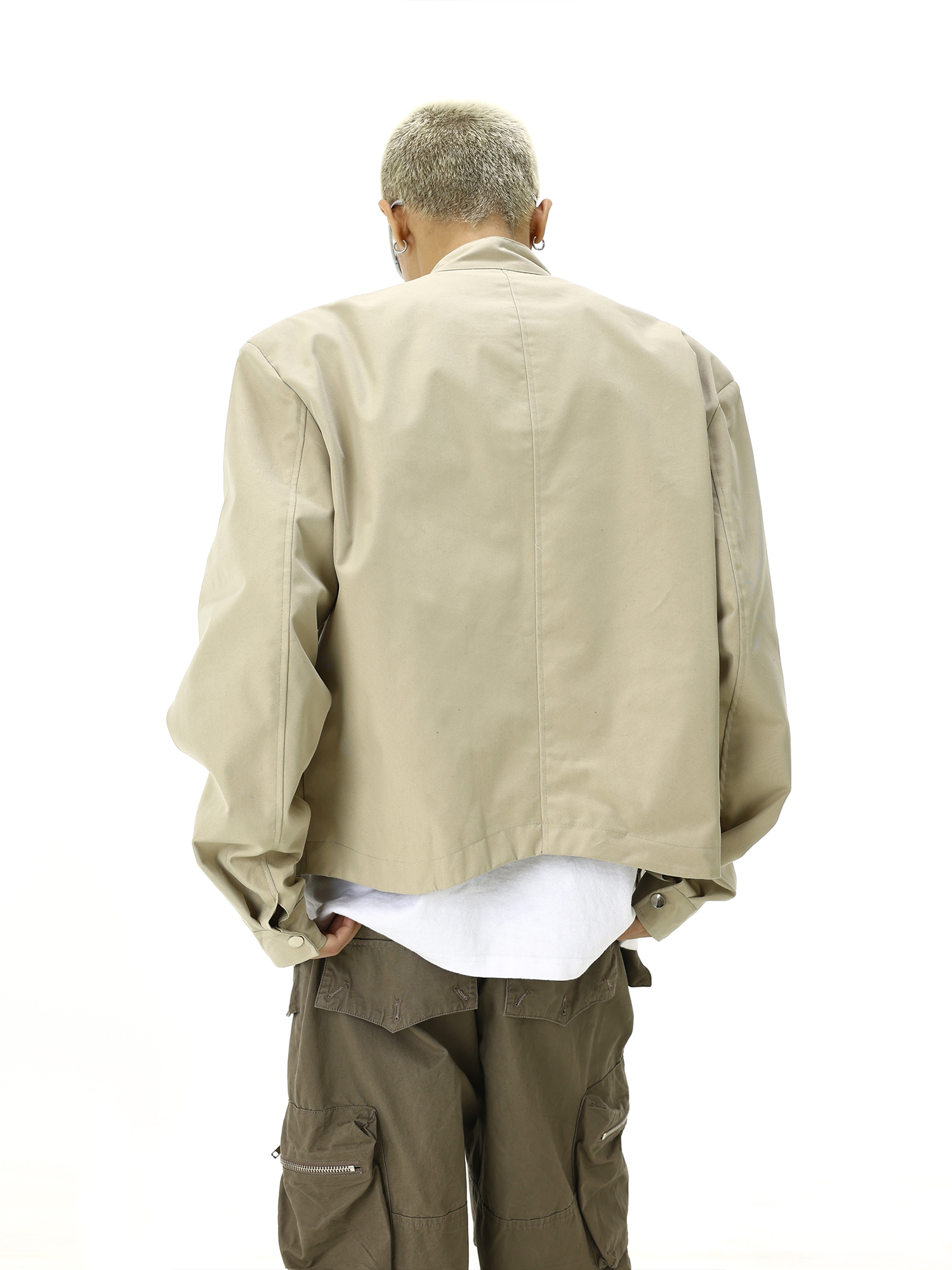 Men's High-End Shoulder Pad Short Motorcycle Jacket - Stylish American Streetwear, Loose Casual Coat for Autumn & Winter Men's High-End Shoulder Pad Short Motorcycle Jacket - Stylish American Streetwear, Loose Casual Coat for Autumn & Winter