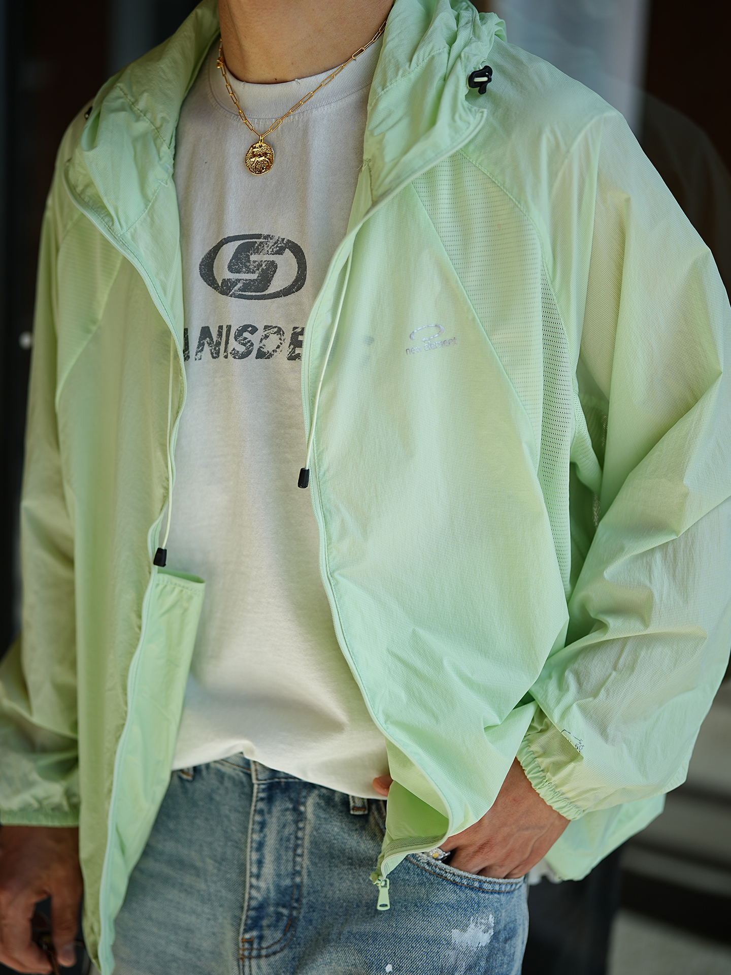 Men's Korean-Style Minimalist Color-Blocked Hooded Sun Protection Jacket - Lightweight Quick-Drying Summer Trendy Couple Outerwear Men's Korean-Style Minimalist Color-Blocked Hooded Sun Protection Jacket - Lightweight Quick-Drying Summer Trendy Couple Outerwear