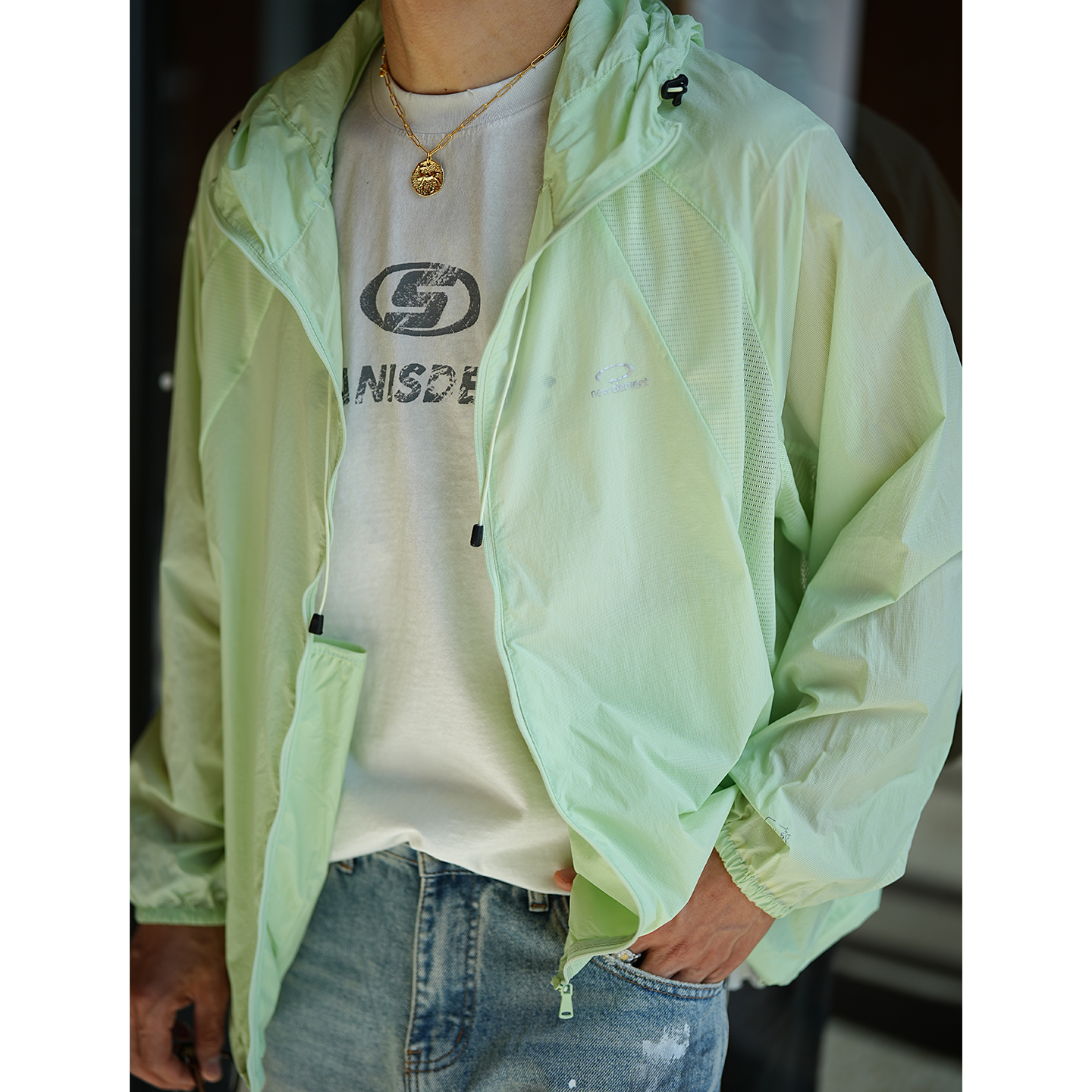 Men's Korean-Style Minimalist Color-Blocked Hooded Sun Protection Jacket - Lightweight Quick-Drying Summer Trendy Couple Outerwear Men's Korean-Style Minimalist Color-Blocked Hooded Sun Protection Jacket - Lightweight Quick-Drying Summer Trendy Couple Outerwear