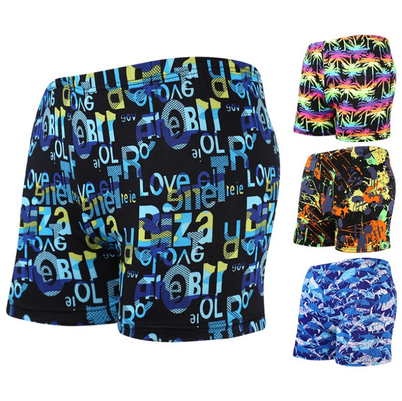 Men's Loose-Fitting Square-Leg Swim Trunks for Hot Springs, Stylish Swimwear Set, Comfortable Summer Swim Gear