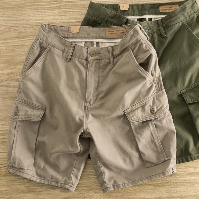 Men's Loose Retro Casual Work Shorts - Summer Versatile Five-Point Mid-Length Pants in Y2K Style