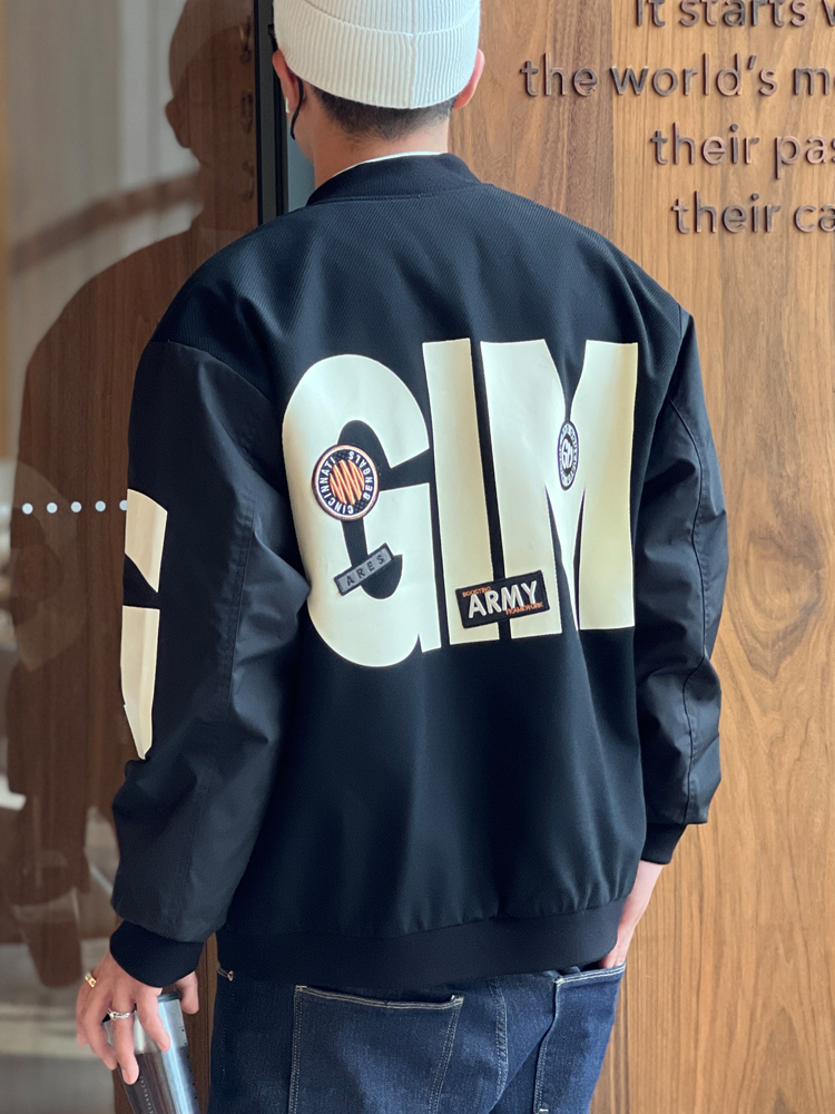 Men's Patchwork Cotton Jacket - Trendy Heavy-Duty Baseball Collar Streetwear for Spring and Autumn, American Casual Design Men's Patchwork Cotton Jacket - Trendy Heavy-Duty Baseball Collar Streetwear for Spring and Autumn, American Casual Design