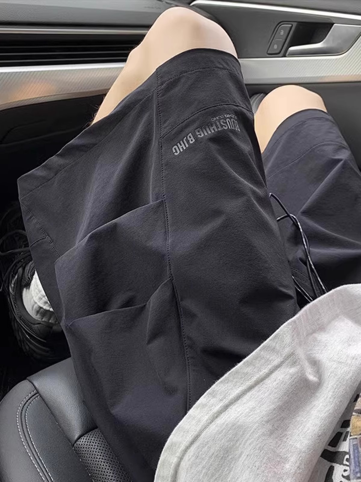 Men's Quick-Dry Cargo Shorts - American Style Loose Gray Summer Beach Shorts, Casual Tactical Five-Point Sports Shorts