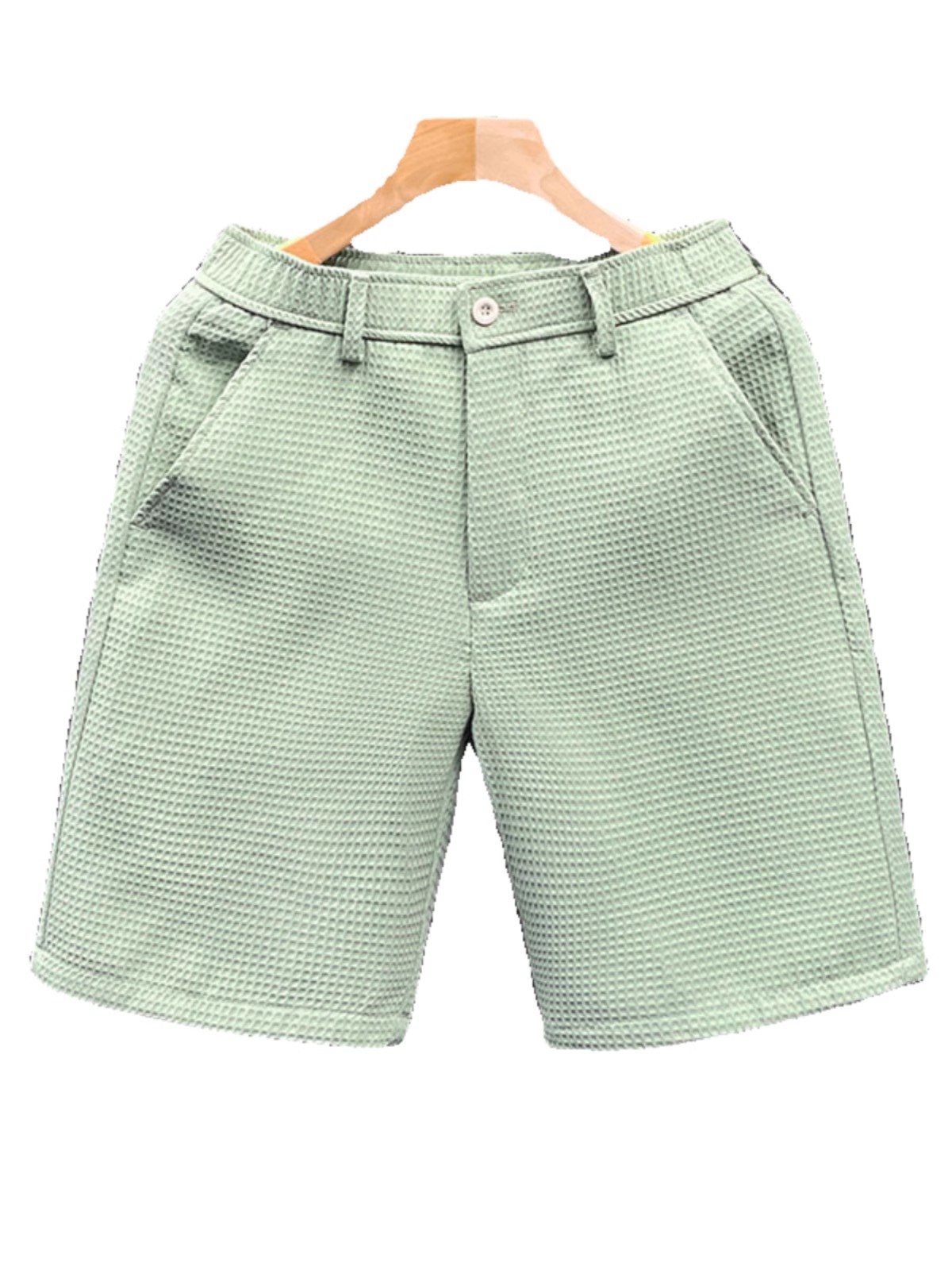 Men's Summer Waffle Shorts, Slim-Fit Casual Five-Point Pants, Versatile Solid Color Straight-Leg Mid-Length Shorts Men's Summer Waffle Shorts, Slim-Fit Casual Five-Point Pants, Versatile Solid Color Straight-Leg Mid-Length Shorts