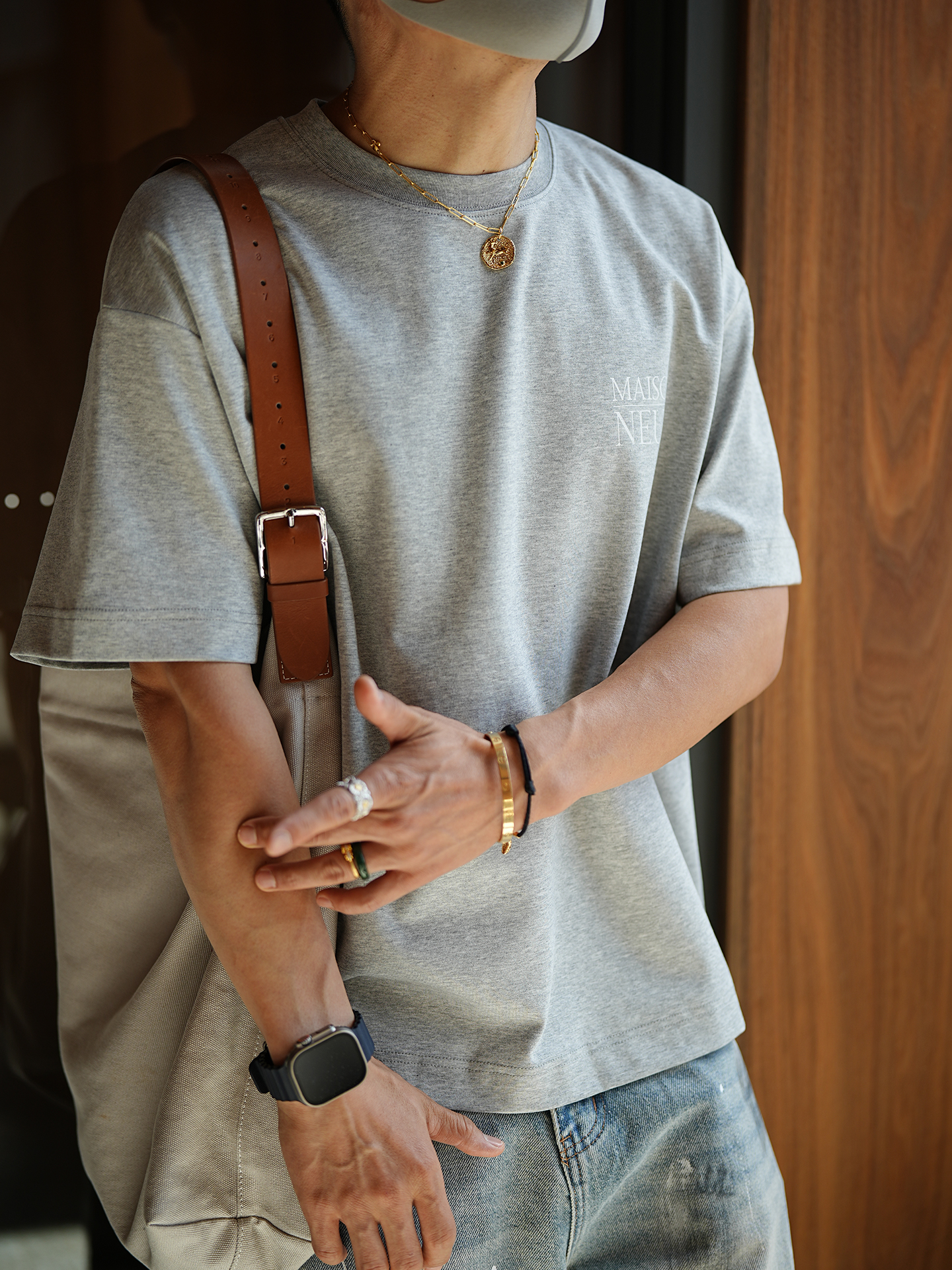 Men's Trendy Letter Print Drawstring Short Sleeve T-shirt - Summer Versatile Half Sleeve Top for Casual Style Men's Trendy Letter Print Drawstring Short Sleeve T-shirt - Summer Versatile Half Sleeve Top for Casual Style