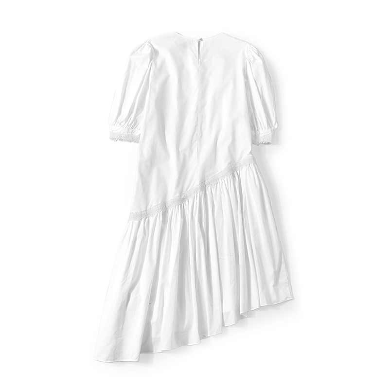 Metallic Embellished Floral Asymmetrical Casual Dress - Summer Women's Patchwork Hollow Out Fashion, Elegant European Style Metallic Embellished Floral Asymmetrical Casual Dress - Summer Women's Patchwork Hollow Out Fashion, Elegant European Style