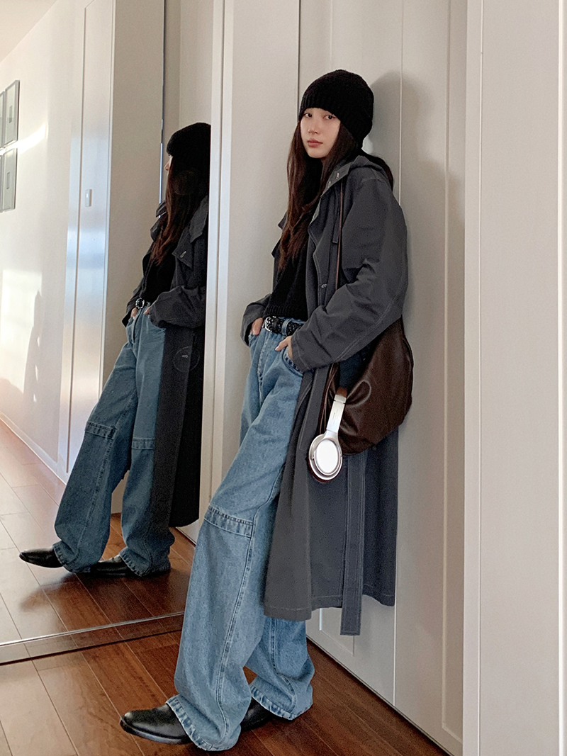 Mid-Length Gray Trench Coat 2025 - High-End Korean Style British Fashion for Petite Wear Mid-Length Gray Trench Coat 2025 - High-End Korean Style British Fashion for Petite Wear
