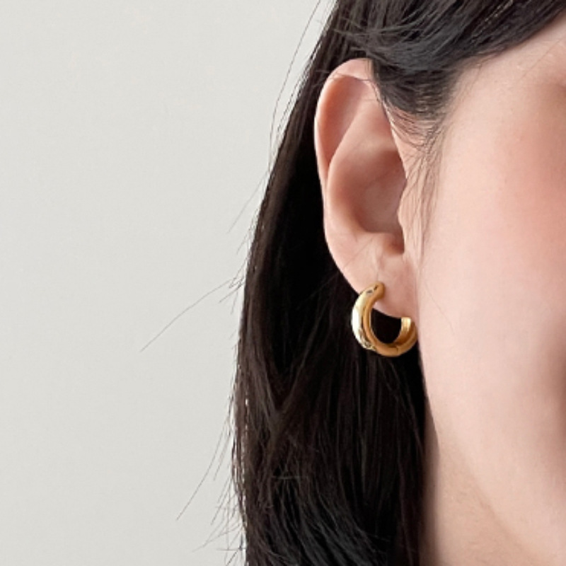 Minimalist 925 Sterling Silver Hoop Earrings - High-End Niche Design Women's Ear Accessories for 2025 Style Minimalist 925 Sterling Silver Hoop Earrings - High-End Niche Design Women's Ear Accessories for 2025 Style