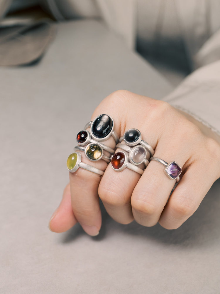 Minimalist Adjustable 925 Silver Ring for Men and Women - Natural Silver曜石 Design, Unique Unisex Fashion Jewelry Minimalist Adjustable 925 Silver Ring for Men and Women - Natural Silver曜石 Design, Unique Unisex Fashion Jewelry