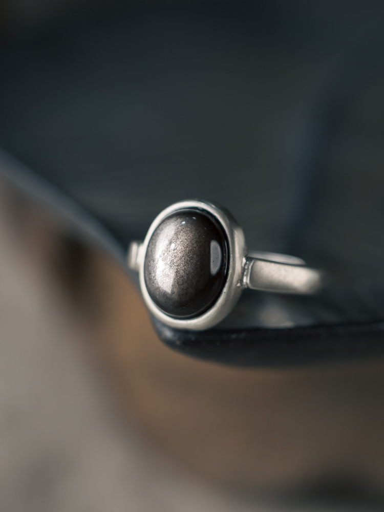 Minimalist Adjustable 925 Silver Ring for Men and Women - Natural Silveræ›œçŸ³ Design, Unique Unisex Fashion Jewelry