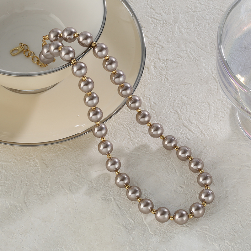 Minimalist Artificial Pearl Necklace and Earring Set for Women - Versatile High-End Clavicle Chain Accessories