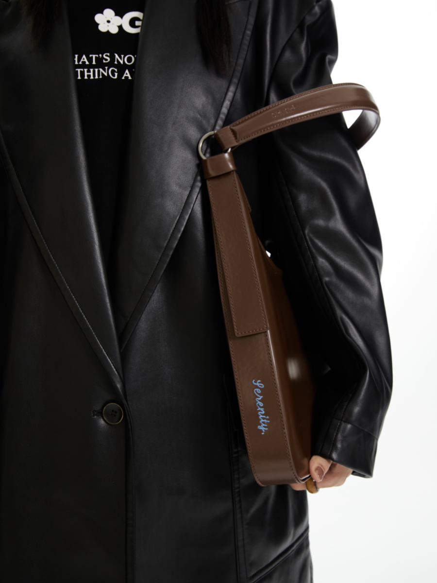 Minimalist Black Cowhide Hobo Bag with Square Design - Foggy Bright Underarm Style for Chic Everyday Fashion Minimalist Black Cowhide Hobo Bag with Square Design - Foggy Bright Underarm Style for Chic Everyday Fashion