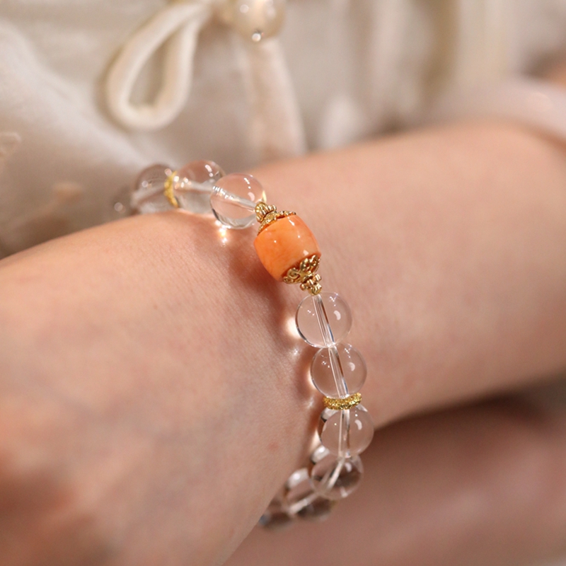 Minimalist Chinese Style Artificial Crystal Bracelet for Women - Elegant Single Circle Jewelry Gift for Girlfriend or Friend Minimalist Chinese Style Artificial Crystal Bracelet for Women - Elegant Single Circle Jewelry Gift for Girlfriend or Friend