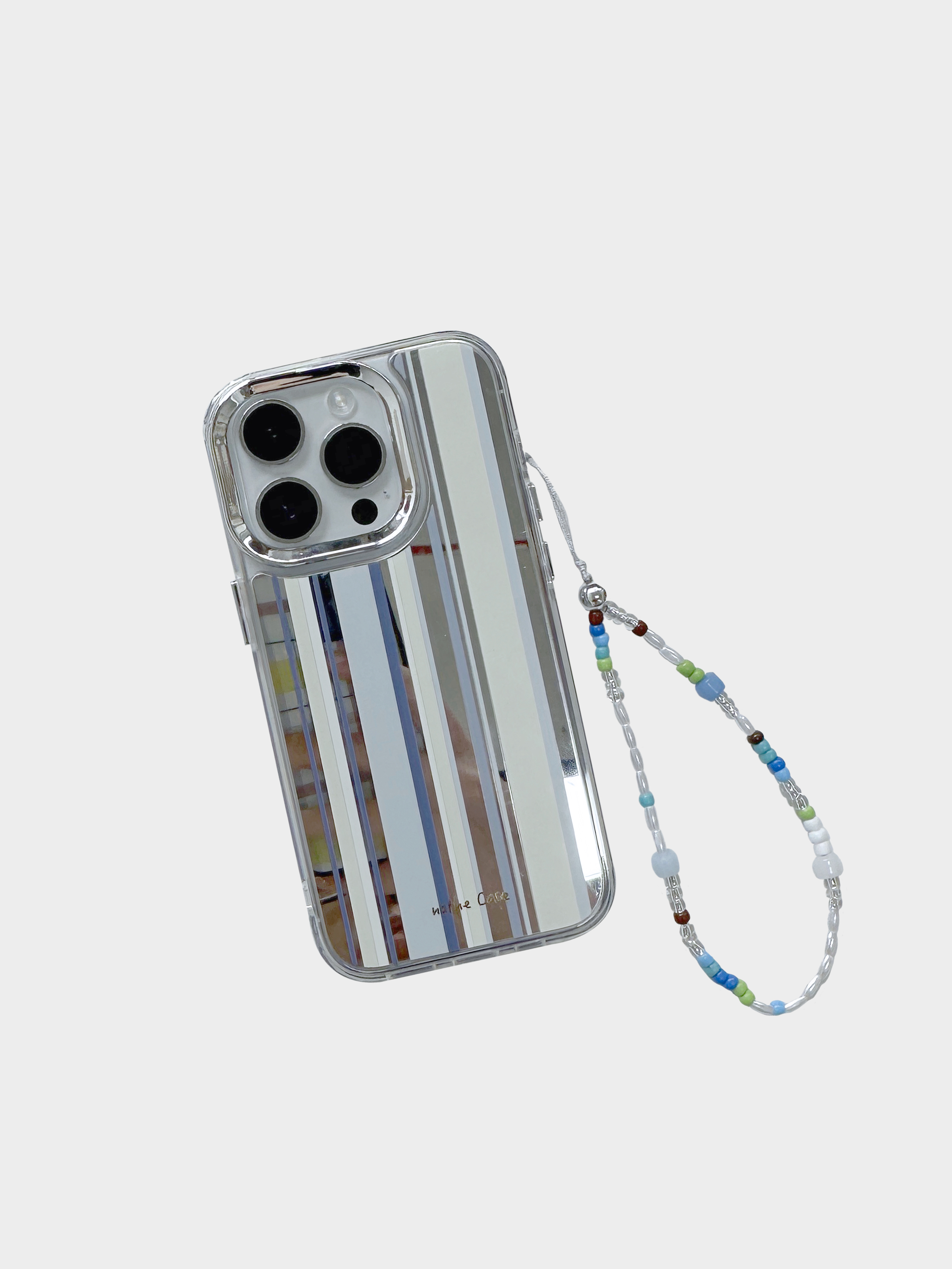 Minimalist Full Coverage Phone Case for iPhone 15 Pro Max - Greenland Summer Stripe Design, Trendy Niche Style Minimalist Full Coverage Phone Case for iPhone 15 Pro Max - Greenland Summer Stripe Design, Trendy Niche Style