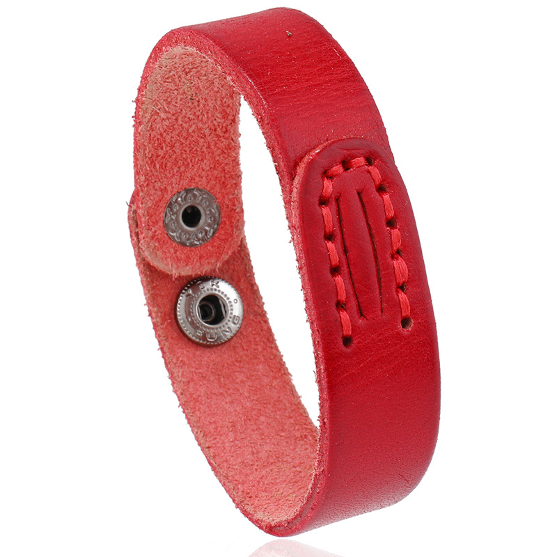 Minimalist Handmade Retro Leather Bracelet with Unique Stitched Design for Artistic Style Minimalist Handmade Retro Leather Bracelet with Unique Stitched Design for Artistic Style