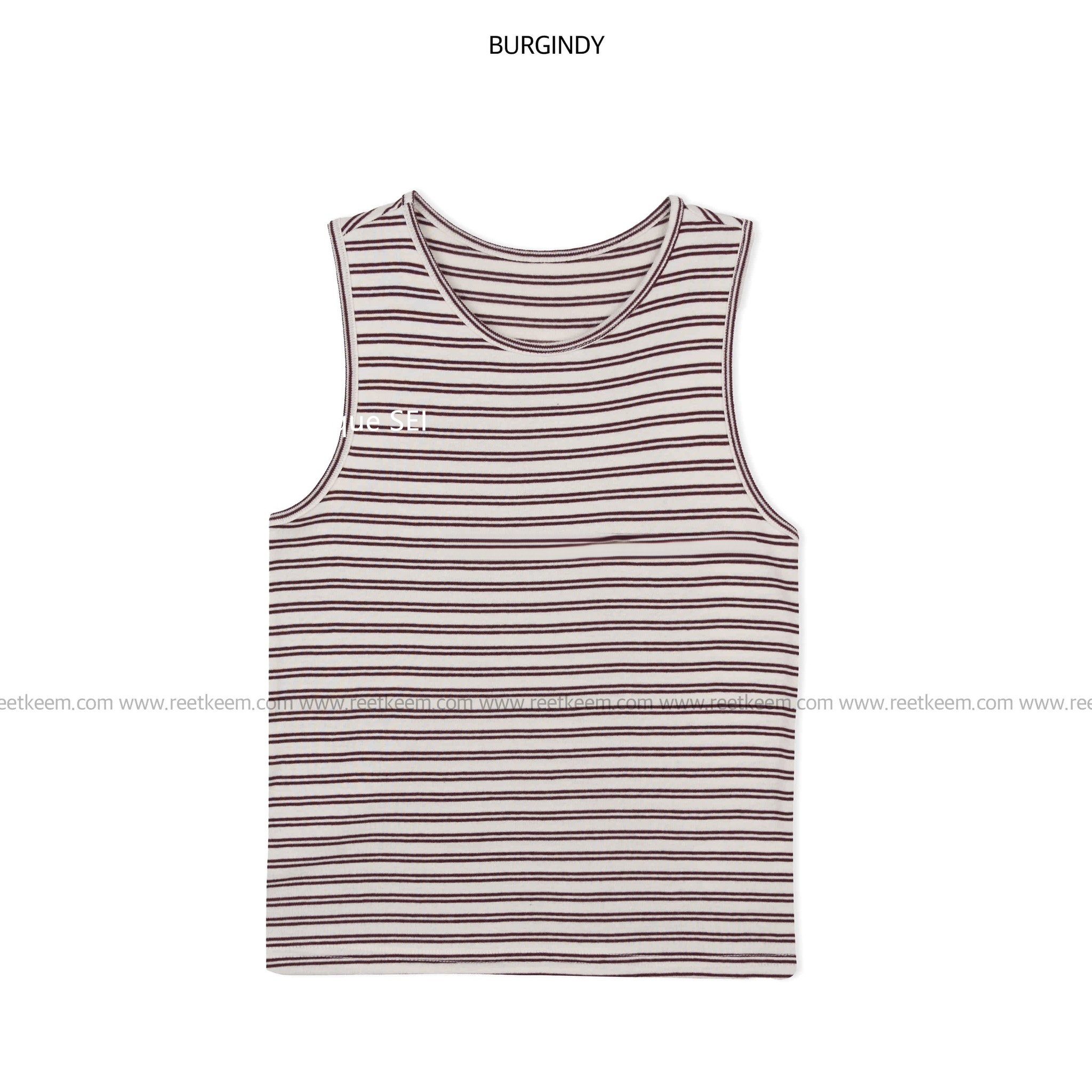 Minimalist Korean-Style Striped Slim-Fit Round-Neck Tank Top - Versatile Summer Essential for College Fashion Minimalist Korean-Style Striped Slim-Fit Round-Neck Tank Top - Versatile Summer Essential for College Fashion