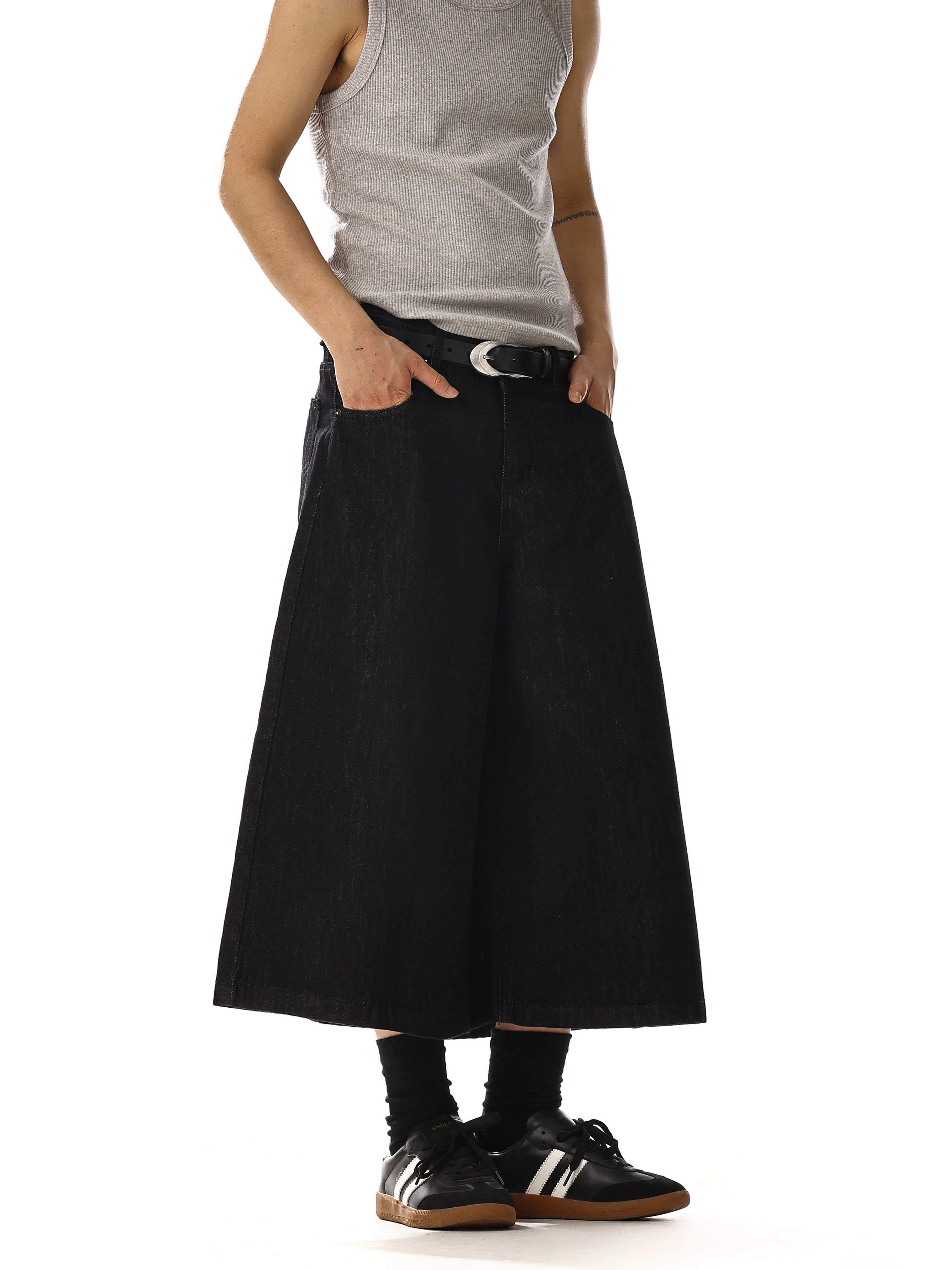 Minimalist Loose Wide-Leg Cropped Jeans for Men and Women - High Street Versatile Straight-Fit Casual Pants Minimalist Loose Wide-Leg Cropped Jeans for Men and Women - High Street Versatile Straight-Fit Casual Pants