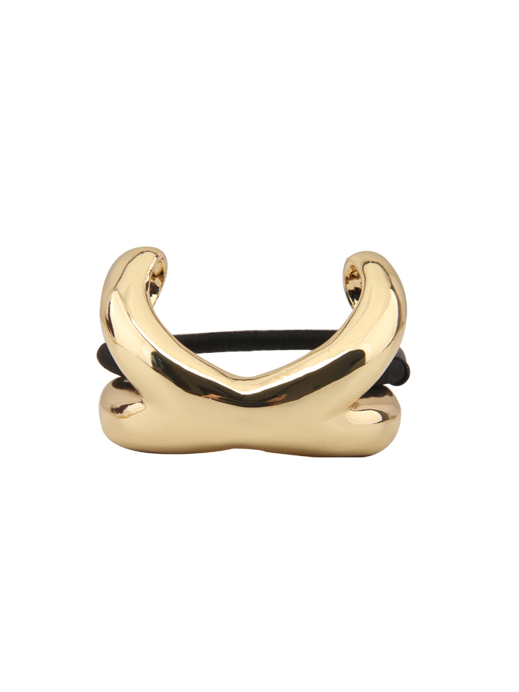 Minimalist Metal Cross-Arch Hair Tie for Women - High-End Smooth Elastic Band for Low Ponytails, 2025 Fashion Accessory Minimalist Metal Cross-Arch Hair Tie for Women - High-End Smooth Elastic Band for Low Ponytails, 2025 Fashion Accessory