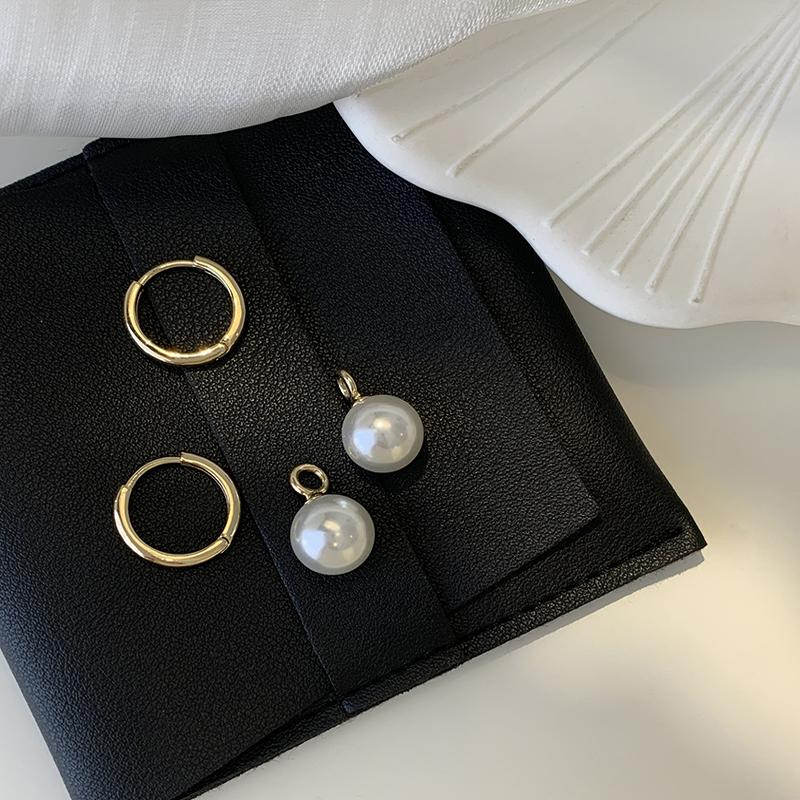 Minimalist Pearl Ear Clips in Liu Yifei Style - Versatile 90s-Inspired Accessories for Elegant Looks