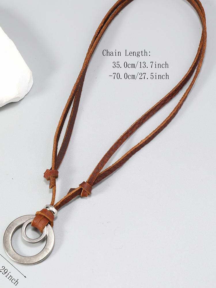 Minimalist Retro Leather Necklace - Unique Versatile Design for Y2K and 90s Fashion Enthusiasts Minimalist Retro Leather Necklace - Unique Versatile Design for Y2K and 90s Fashion Enthusiasts